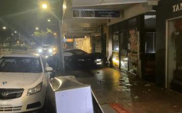 DRIVER LEAVES AFTER CRASHING CAR INTO SHOP FRONT AT EAST GOSFORD