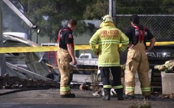 TYRE FACTORY GOES UP IN FLAMES