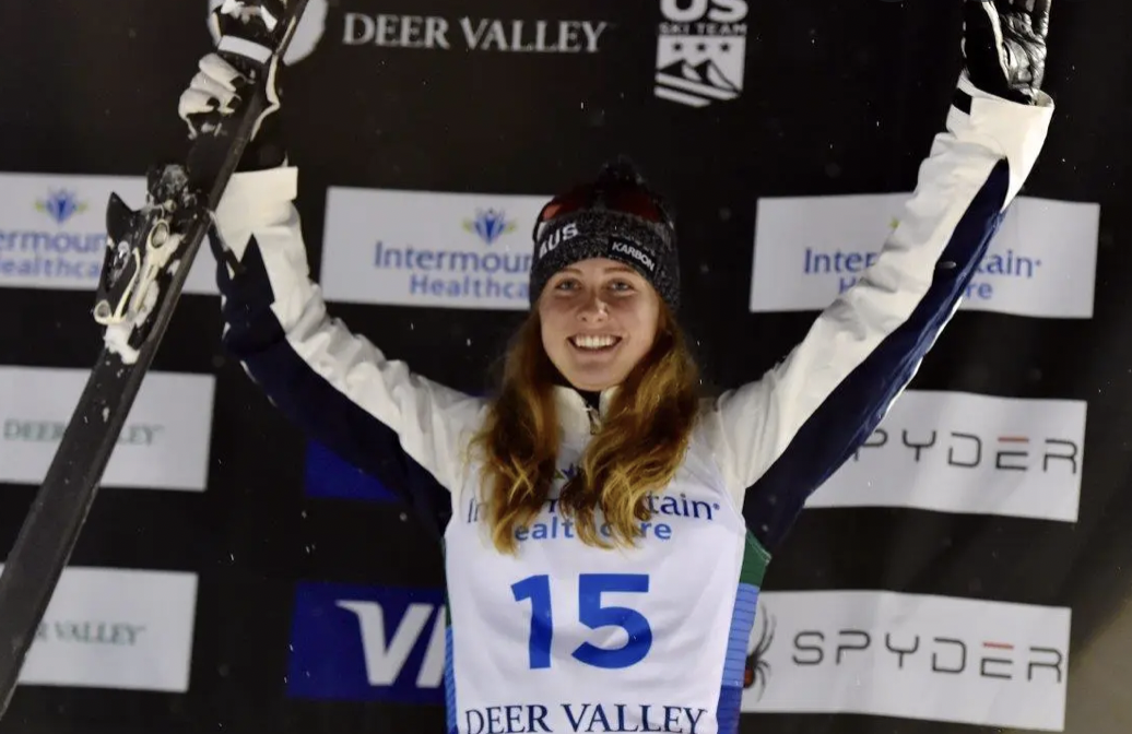 Abbey Willcox following her podium finish at Deer Valley