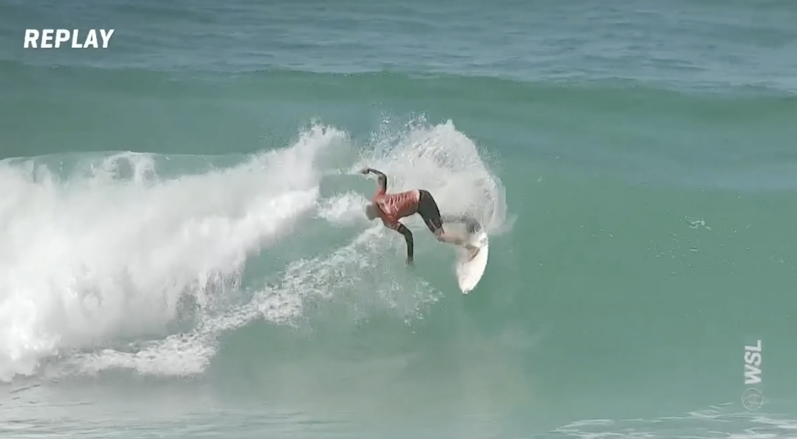 Joel Vaughan surfing at the Saquarema Pro in Brazil