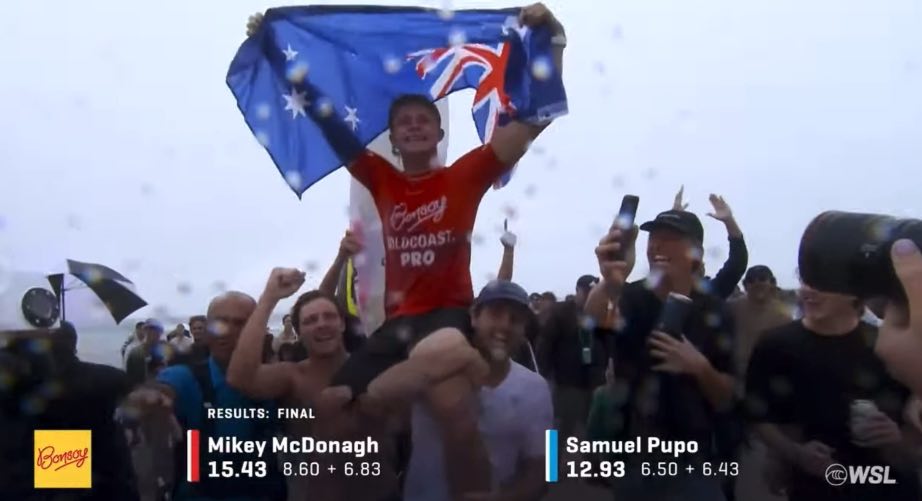 Lennox Head’s Mikey McDonagh clinches gold at the WSL Gold Coast Pro