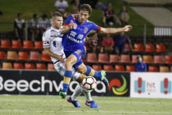 Newcastle Jets take on Melbourne Victory in their nil-all game at McDonald Jones Stadium, Newcastle on Monday the 13th of February, 2017.